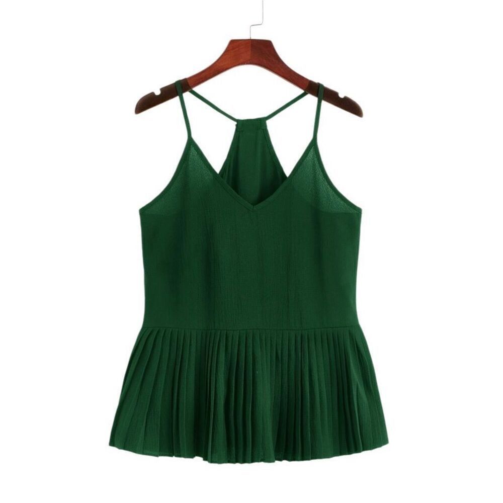 VCAY Ruffle Hem Rib-Knit Cami Top size 2XL